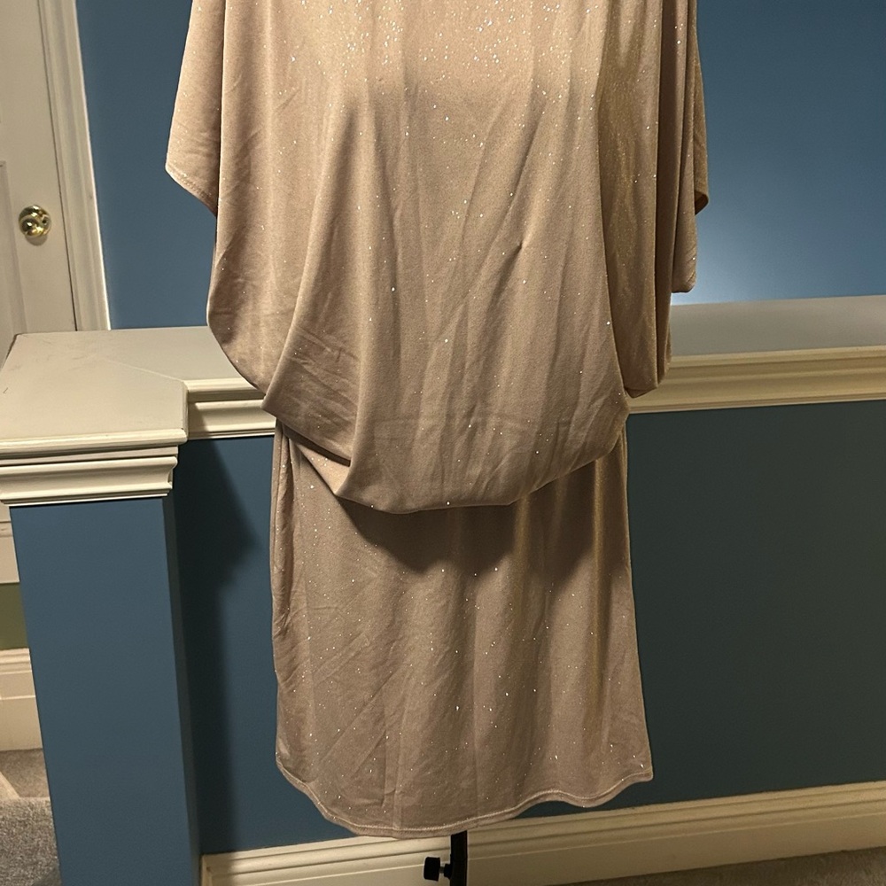 Blu Sage Cream Dress with Elegant Details